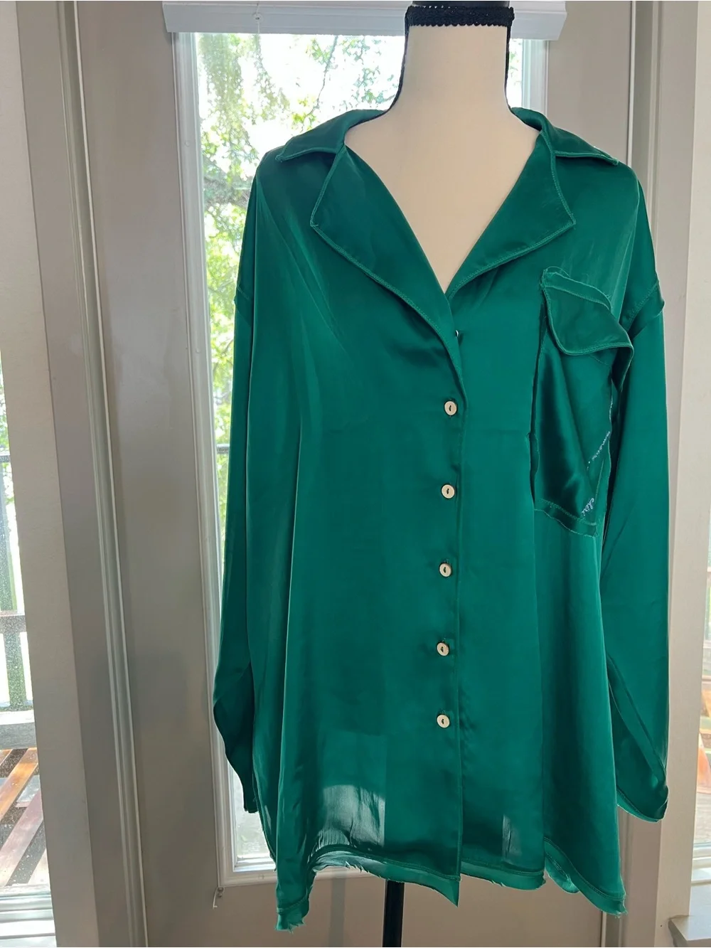 Free People x Intimately FP Like Honey Pj Shirt In Meadow in Meadow XS